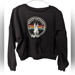 Freeze,Black Women's Nasa Sweater,Size L